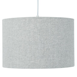Woven Drum Shade - Grey / 30cm - thumbnail 1