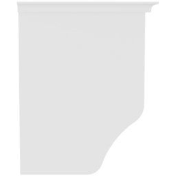 Homebase White Bevelled Coat Shelf with 5 Double Hooks - thumbnail 4