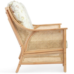 Desser Chester 3 Seater Natural Rattan Floral Fabric Sofa - thumbnail 4
