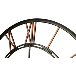Round Black Iron Wall Clock 70.5cm - thumbnail 4