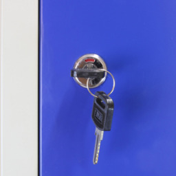Monstershop 4 Door Blue Metal Storage Locker 3 Pack - thumbnail 4