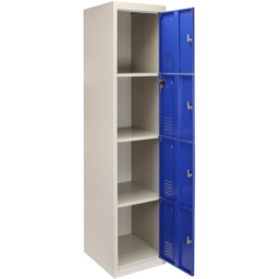Monstershop 4 Door Blue Metal Storage Locker 3 Pack - thumbnail 3