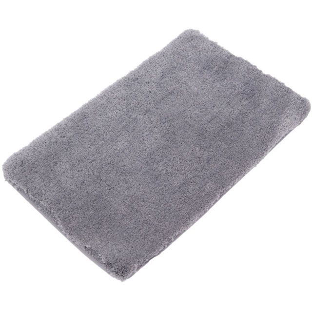 Deluxe Silver Microfibre Bath Mat 80 x 50cm