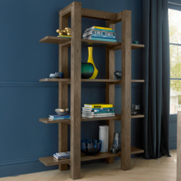 Bentley Designs Turin Dark Oak 4 Shelf Unit - thumbnail 1
