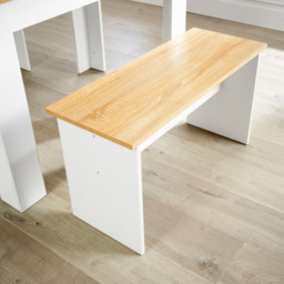 Home Source Camden White 4 Seater Dining Set - thumbnail 3