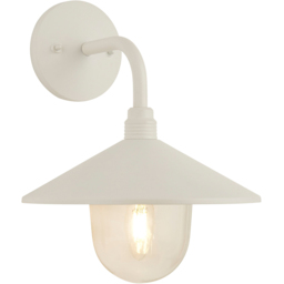 Lighting Collection IP44 Rivermark White Outdoor Wall Light - thumbnail 3