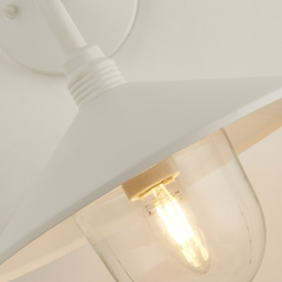 Lighting Collection IP44 Rivermark White Outdoor Wall Light - thumbnail 4