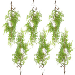 Leaf Hanging Maidenhair Light Green Fern Artificial Plant 100cm 6 Pack - thumbnail 1