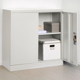 MMT Furniture Designs 2 Door Grey Metal Filing Lockable Filing Cabinet
