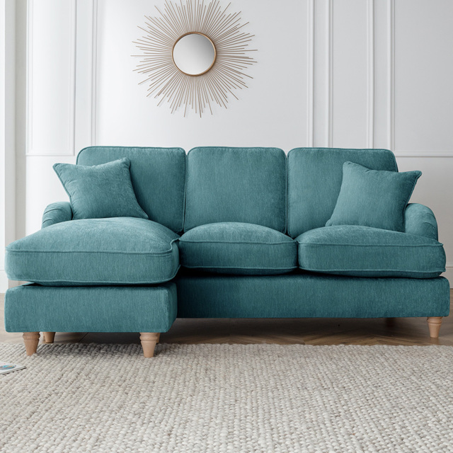 The Vienna 3 Seater Emerald Left Hand Chaise Sofa - image 1