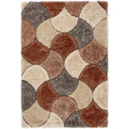 Origins Ox Red Terracotta 3D Scallop Rug 120 x 170cm