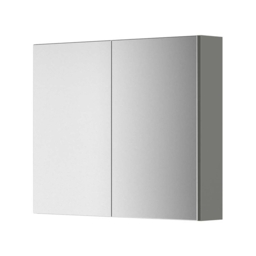 Lindo 800mm Bathroom Mirror Cabinet with Shaver Socket - Matt Grey - thumbnail 2
