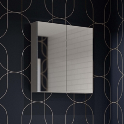 Lindo 800mm Bathroom Mirror Cabinet with Shaver Socket - Matt Grey - thumbnail 1