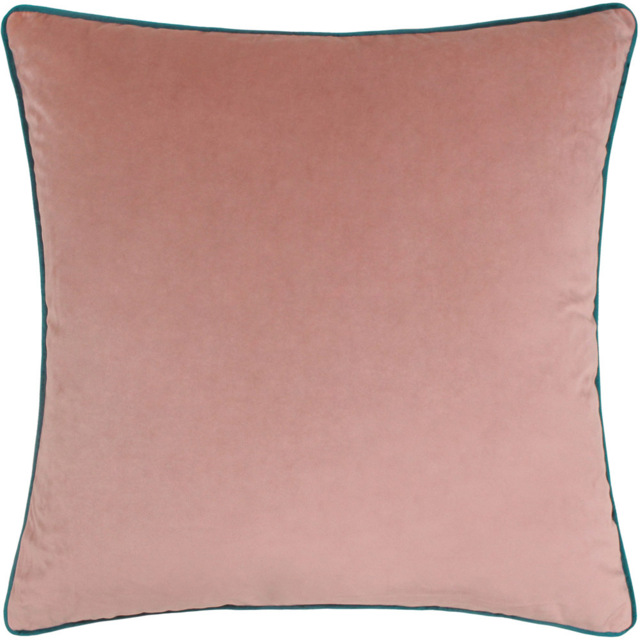 Furn Meridian Velvet Blush and Teal Cushion 45 x 45cm - image 1