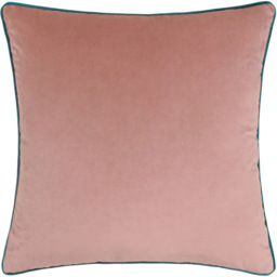 Furn Meridian Velvet Blush and Teal Cushion 45 x 45cm - thumbnail 1