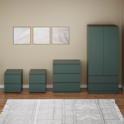 Vida Designs Denver 4 Piece Jasper Green Bedroom Furniture Set - thumbnail 3