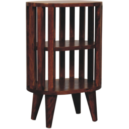 Artisan Furniture Ariella Chestnut 2 Shelf Mango Wood Bedside Table - thumbnail 4