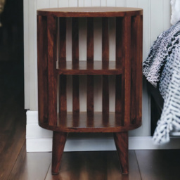 Artisan Furniture Ariella Chestnut 2 Shelf Mango Wood Bedside Table - thumbnail 1