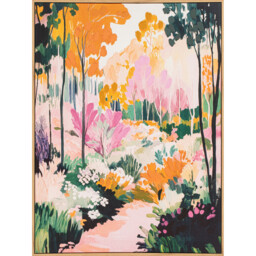 Single Colourful Abstract Woodland Canvas 90 x 60cm in Assorted styles - thumbnail 2