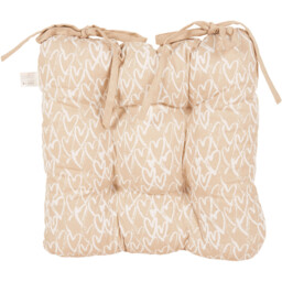 Gold Hearts Seat Pad 40 x 40cm