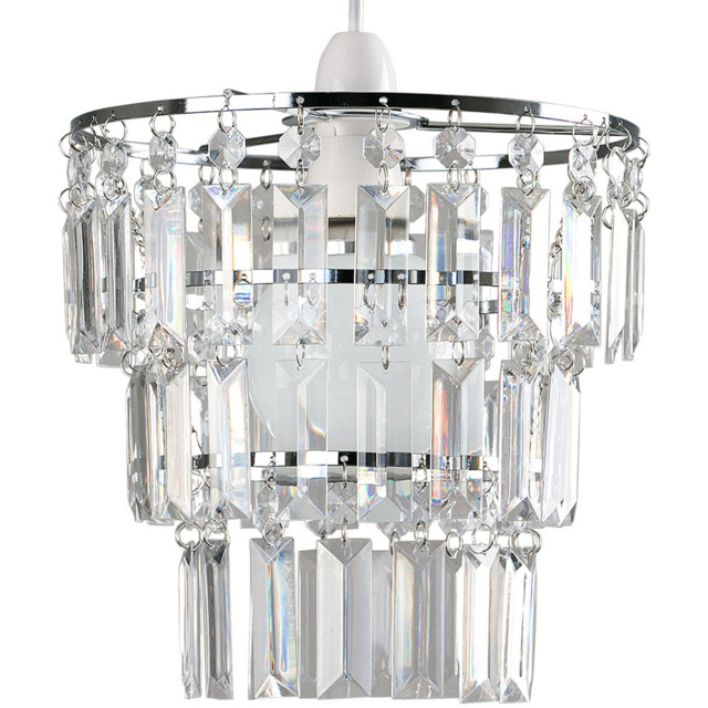 ValueLights Kelsks Clear Jewel Droplet Ceiling Lamp Shade - image 1