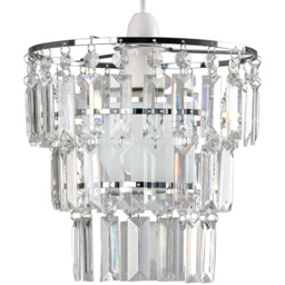 ValueLights Kelsks Clear Jewel Droplet Ceiling Lamp Shade
