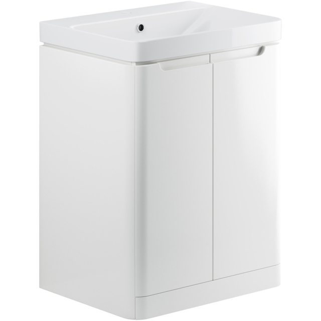 Bathstore Amalfi 2 Door White Floor Standing Basin Unit 600mm - image 1