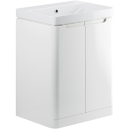 Bathstore Amalfi 2 Door White Floor Standing Basin Unit 600mm