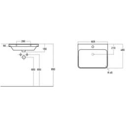 Bathstore Amalfi 2 Door White Floor Standing Basin Unit 600mm - thumbnail 4