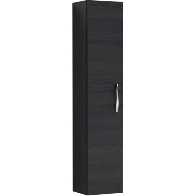 nuie Athena Single Door Hacienda Black Wall Hung Tall Shelving Unit - image 1