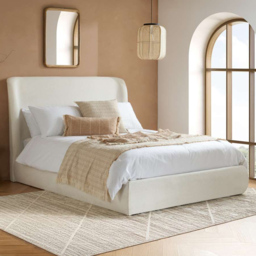 Birlea Lanis White King Size Linen End Lift Ottoman Bed