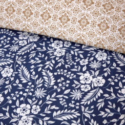 Rapport Home Eleanor Double Blue Eleanor Floral Polyester Reversible Duvet Cover Set - thumbnail 3