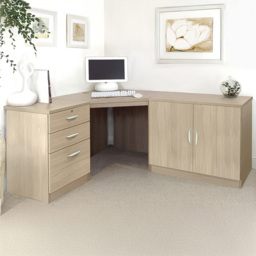 R White Cabinets Set 13 2 Door 3 Drawer Light Brown Computer Desk