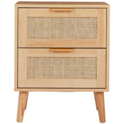 Langham 2 Drawer Natural Rattan Chest of Drawers - thumbnail 3