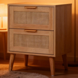 Langham 2 Drawer Natural Rattan Chest of Drawers