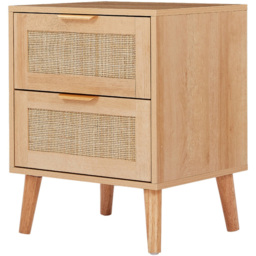 Langham 2 Drawer Natural Rattan Chest of Drawers - thumbnail 2