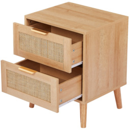 Langham 2 Drawer Natural Rattan Chest of Drawers - thumbnail 4