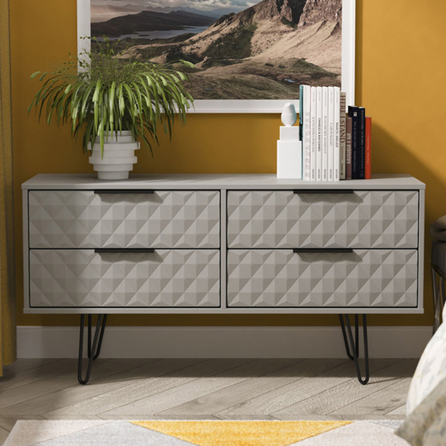 Crowndale Harlequin 4 Drawer Dusk Grey Bed Box Ready Assembled - image 1