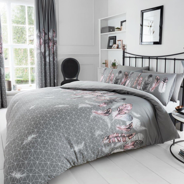 Smart Living Grey Single Feathers Duvet Set - image 1
