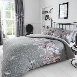 Smart Living Grey Single Feathers Duvet Set - thumbnail 1