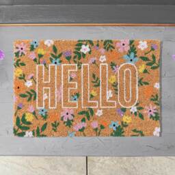Printed Floral Coir Mat - thumbnail 4