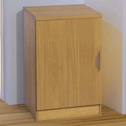 R White Cabinets Single Door Brown Desk Height Cupboard