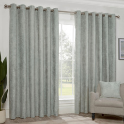 Divante Alden Chenille Thermal Eyelet Curtain Sage 229 x 229cm