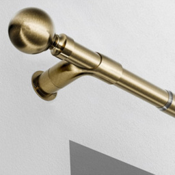 New Edge Blinds Antique Brass Room Darkening Curtain Pole Corner Bracket 28mm - thumbnail 3