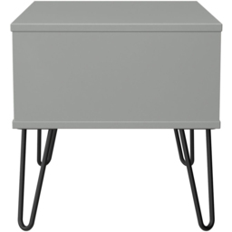 Crowndale Harlequin Single Drawer Dusk Grey Wide Side Table Ready Assembled - thumbnail 4