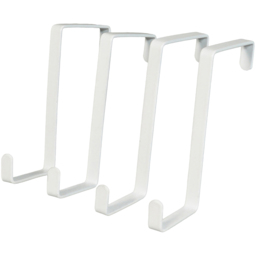Xmas Haus Z Shaped White Door Hook 4 Pack - thumbnail 1