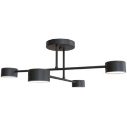 Emibig Halo Black 4 Light GX53 LED Ceiling Lamp - thumbnail 1
