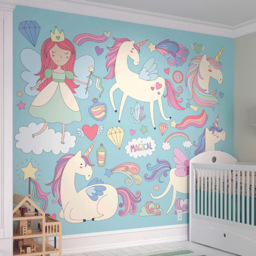 Origin Murals Alphabet Patterns Multicolour Wall Mural