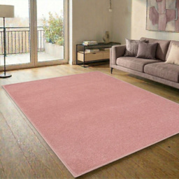 Seattle Washable Plain Rug Pink 160cm - thumbnail 2