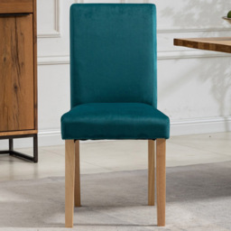 Artemis Home Maiolo Set of 2 Teal Velvet Dining Chair